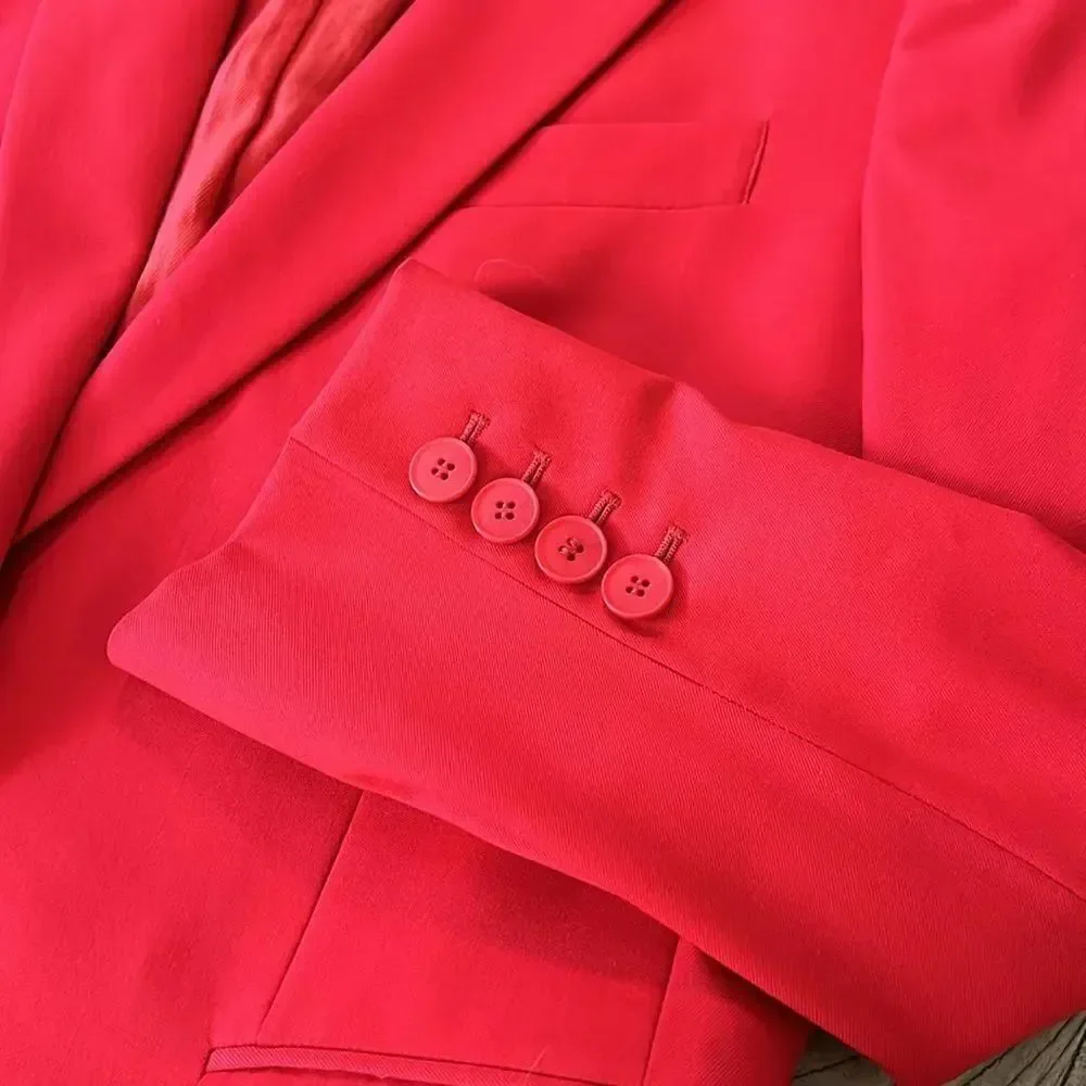 Ferrari 🏎️ Red Wool Blazer by Stella McCartney. Chic! 4 Convenient pockets!